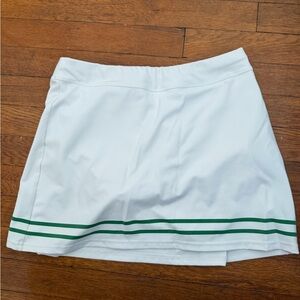White Skirt with Green Stripes